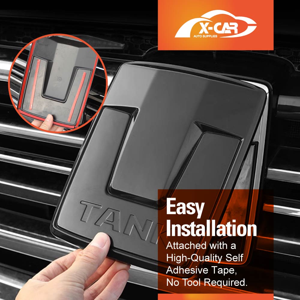 Front Logo Badge for GWM Tank 500 Tank500 2024-2025 Emblem Decals Sticker Cover Accessories Glossy Black