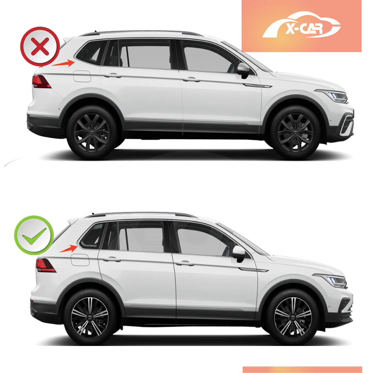 Weathershields for Volkswagen VW Tiguan CT Series 2025-Onwards Car Weather Shields Wind Deflectors Window Sun Visor 4-Piece Set