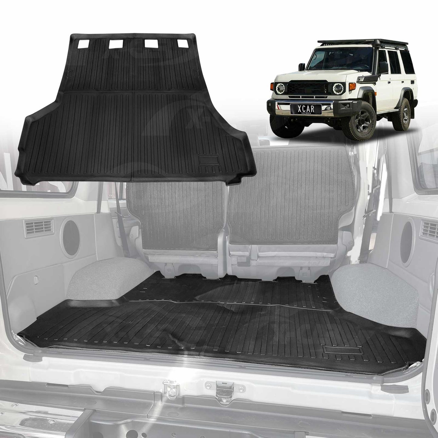 Boot Liner for Toyota Landcruiser 70/76 Series 2023-Onwards All Weather Heavy Duty Cargo Trunk Mat Luggage Tray