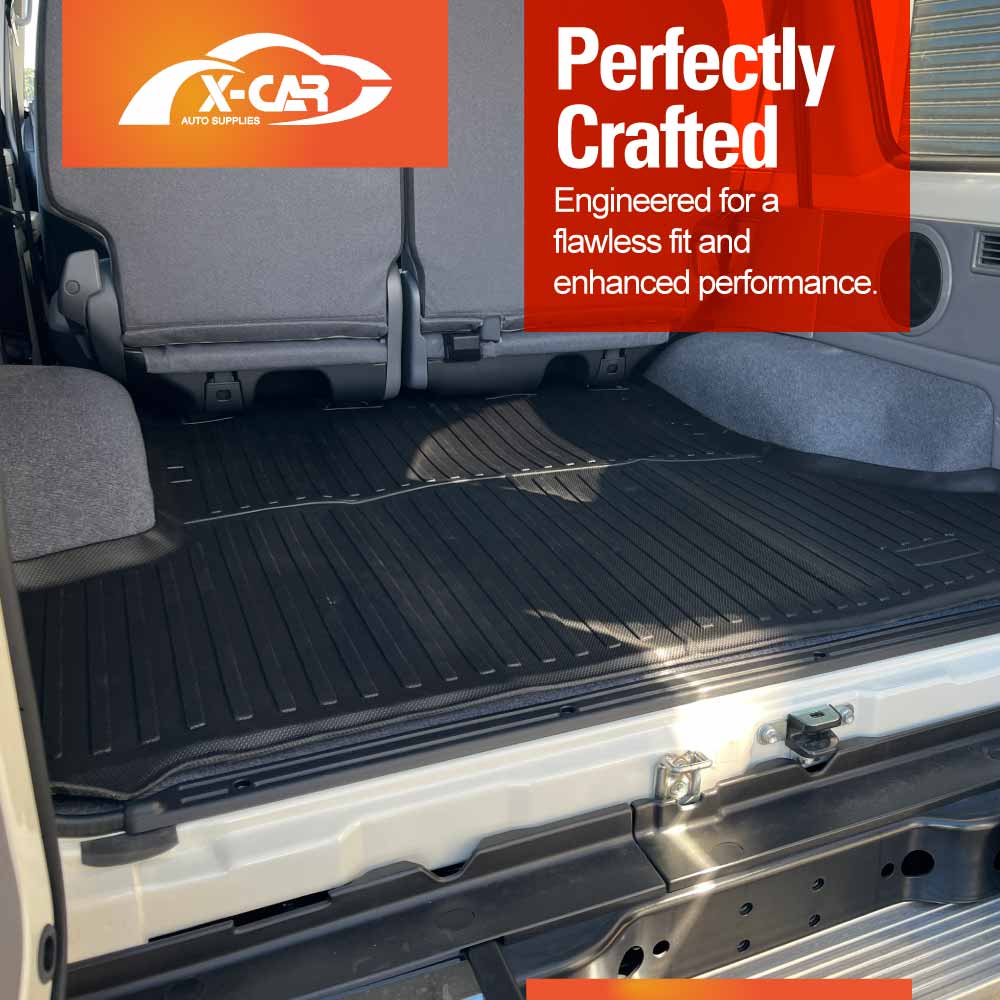 Boot Liner Kick Mats Set for Toyota Landcruiser 70/76 Series 2023-Onwards All Weather Heavy Duty Cargo Car Trunk Back Seat Protector