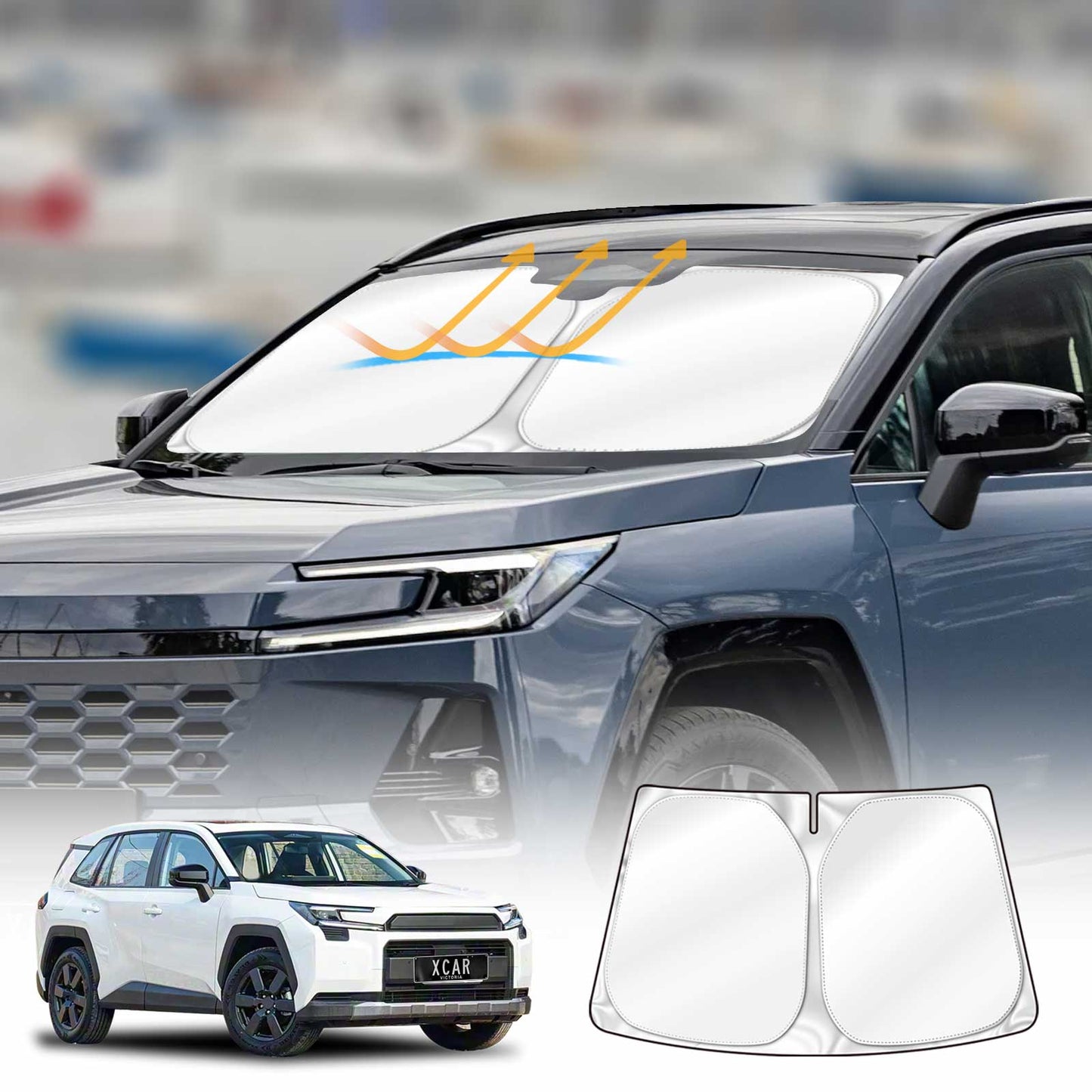 WindScreen Sun Shade for Toyota RAV4 RAV 4 6th Gen 2026-Onwards Blocks UV Rays Foldable Custom Wind Screen Sun Visor Protector