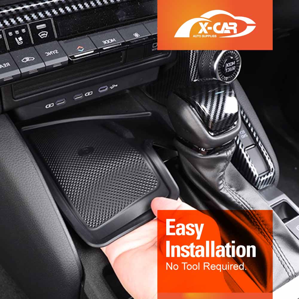 Wireless Charging Mat for Toyota Prado 250 Series 2024-Onwards Center Console Non-Slip Silicone Protective Pad Interior Accessories