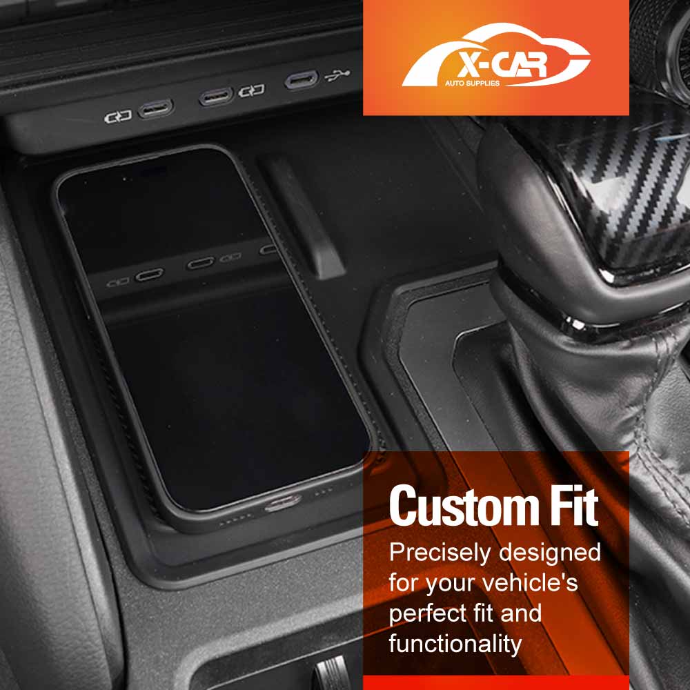 Wireless Charging Mat for Toyota Prado 250 Series 2024-Onwards Center Console Non-Slip Silicone Protective Pad Interior Accessories