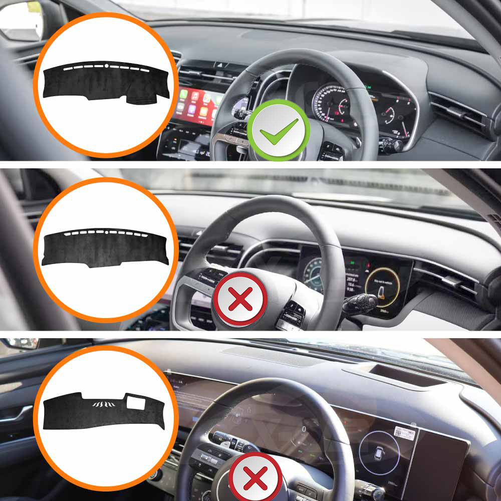 Dash Mat for Hyundai Tucson Elite 2021-2024 Non-Slip Microfiber Pad Cover Interior Accessories