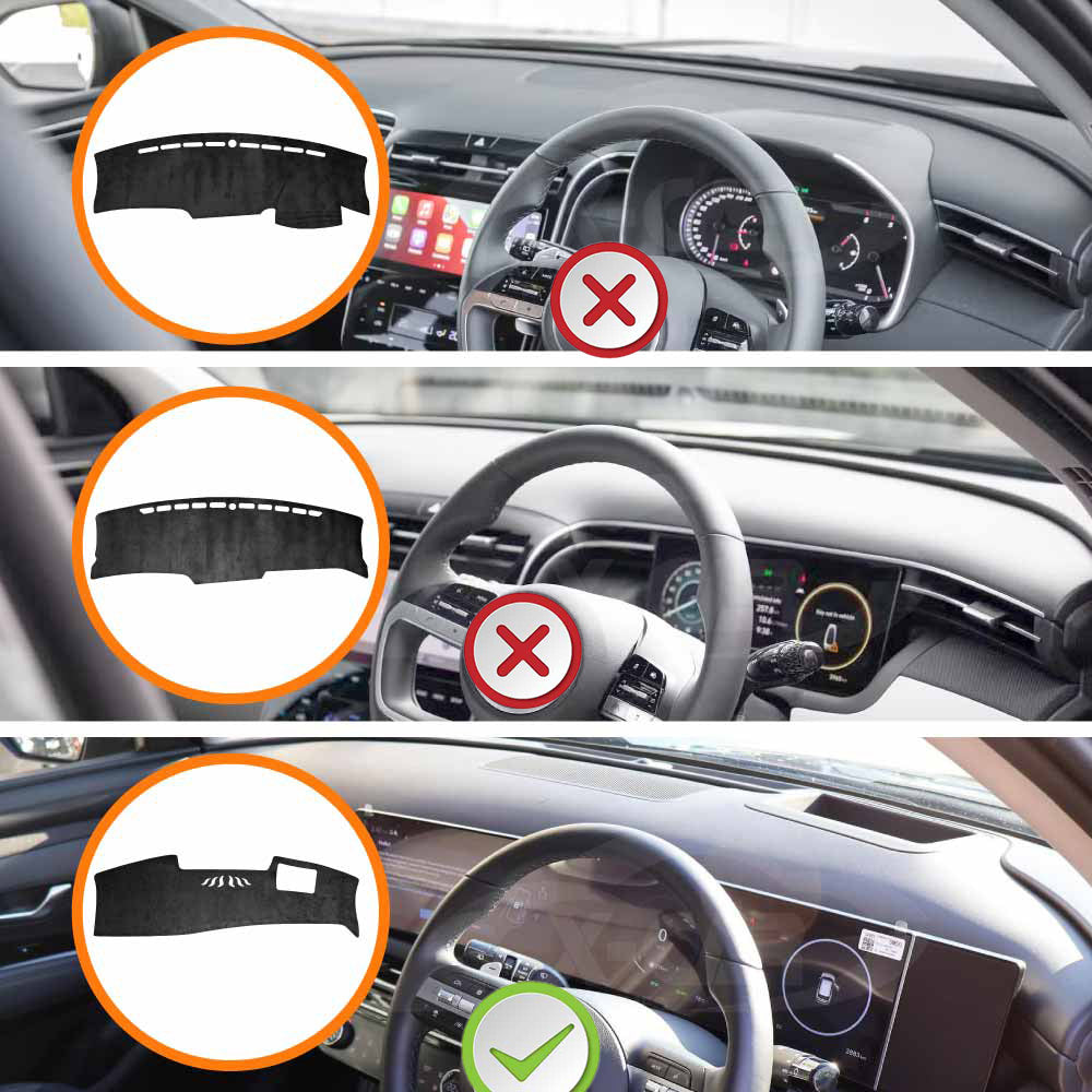 Dash Mat for Hyundai Tucson With HUD 2025-Onwards Non-Slip Microfiber Pad Cover Interior Accessories