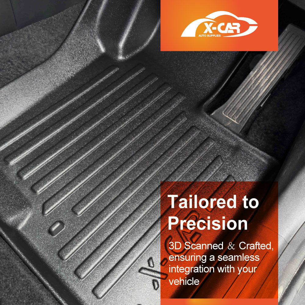 3D Floor Mats Boot Liner Set for Hyundai Tucson NX4 2021-Onwards All Weather Heavy Duty Cargo Kick Mats Back Seat Protector Cover