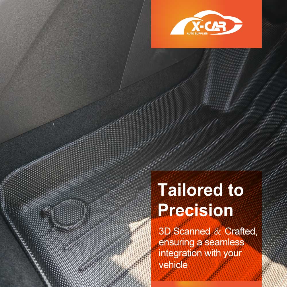 3D Floor Mats Boot Liner Set for Kia K4 Hatch 2024-Onwards With Subwoofer All Weather Heavy Duty Cargo Car Trunk Luggage Tray