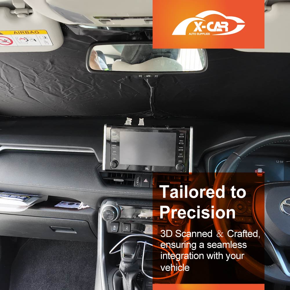 WindScreen Sun Shade for Toyota RAV4 2019-2025 Blocks UV Rays Foldable Custom Wind Screen Sun Visor Protector