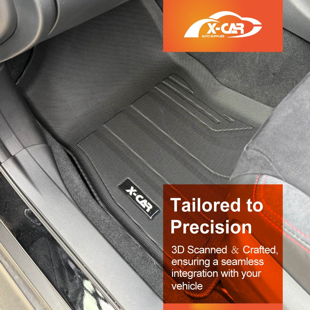 3D Floor Mats Boot Liner Set for Subaru WRX VB Series Auto 2022-Onwards All Weather Heavy Duty Cargo Car Trunk Luggage Tray