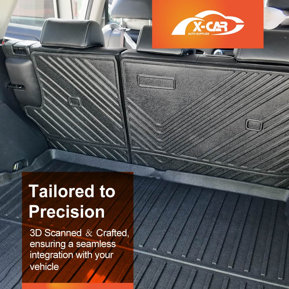 3D Floor Mats Boot Liner Set for Toyota Rav4 Rav 4 Petrol 2019-2025 All Weather Heavy Duty Cargo Kick Back Seat Protector Cover