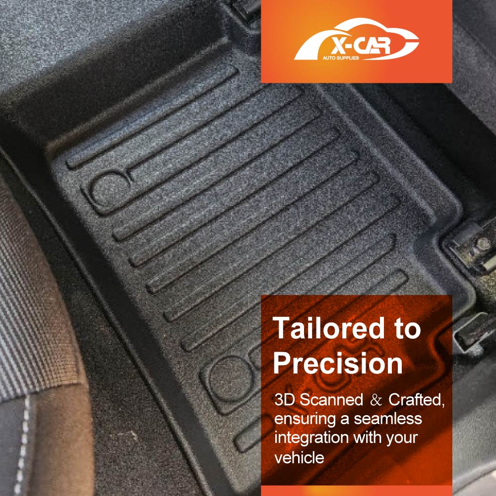 3D Floor Mats Boot Liner Set for Kia Cerato Hatch 2018-2024 All Weather Heavy Duty Cargo Car Trunk Luggage Tray