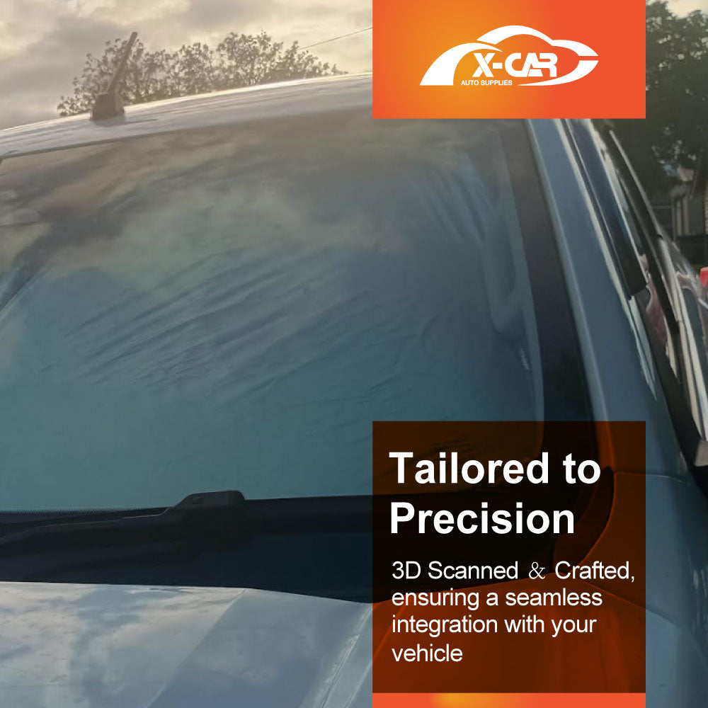 WindScreen Sun Shade for Mitsubishi Triton MV Double Cab 2024-Onwards Blocks UV Rays Foldable Custom Wind Screen Sun Visor Protector