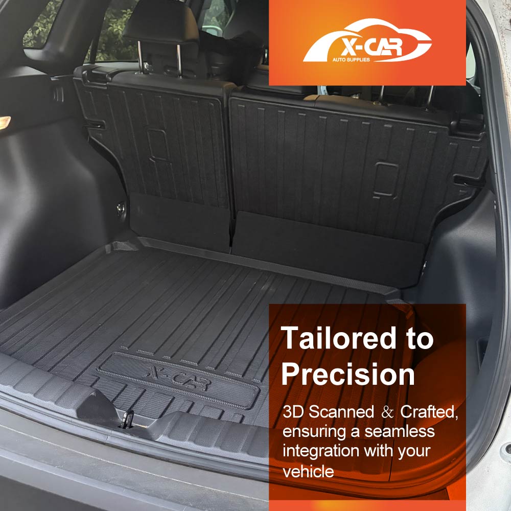 3D Floor Mats Boot Liner Set for Toyota Corolla Cross 2022-Onwards All Weather Heavy Duty Cargo Kick Mats Back Seat Protector Cover