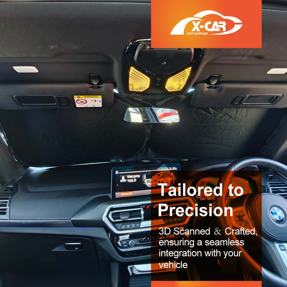 WindScreen Sun Shade for BMW X3 G01 2017-2024 Blocks UV Rays Sun Visor Protector Foldable Sunshade
