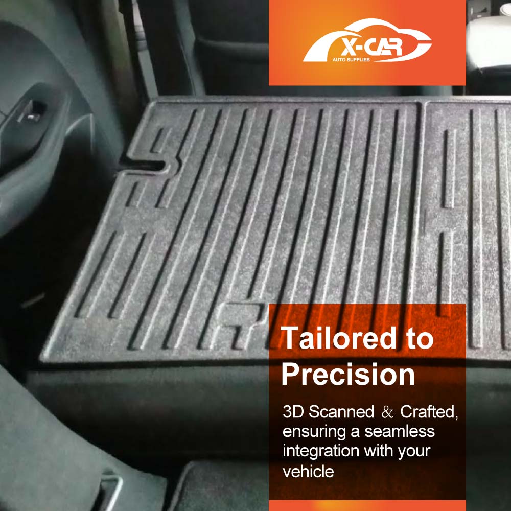 3D Floor Mats Boot Liner Set for MG 3 MG3 2024-Onwards All Weather Heavy Duty Cargo Kick Mats Back Seat Protector Cover