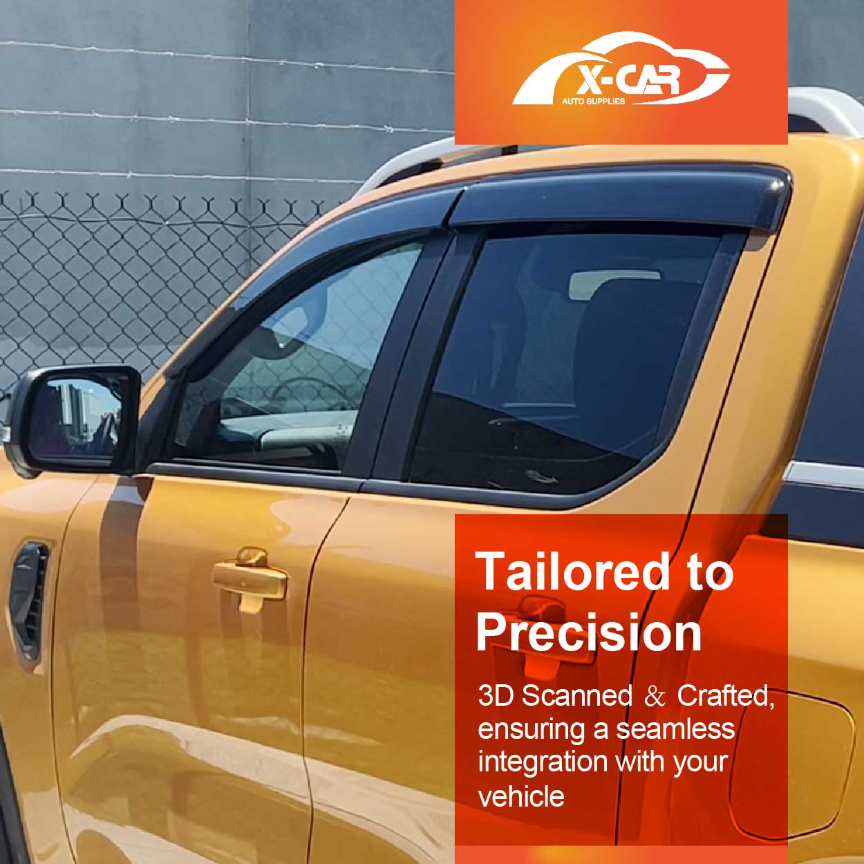 OEM Weathershields for Ford Next-Gen Ranger 2022-Onwards Double Cab Car Weather Shields Wind Deflectors Window Sun Visors