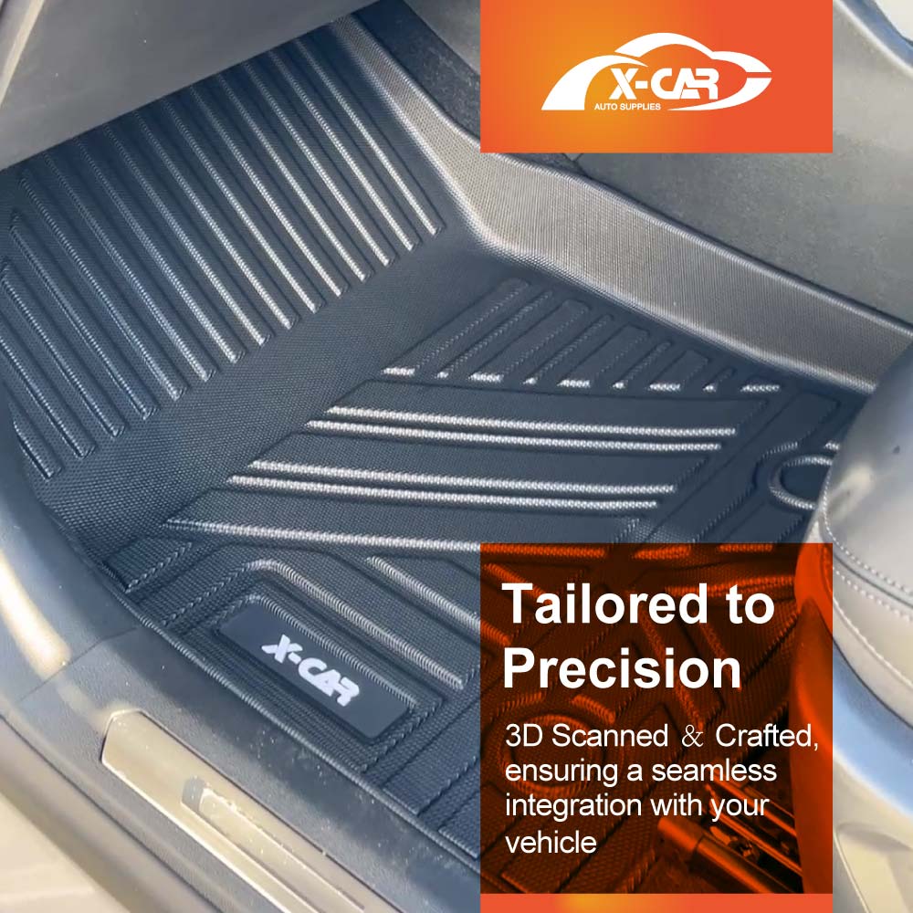 Floor Mats Boot Liner Set for GWM Haval H6/H6 GT 2021-Onwards All Weather Heavy Duty Cargo Kick Mats Back Seat Protector Cover