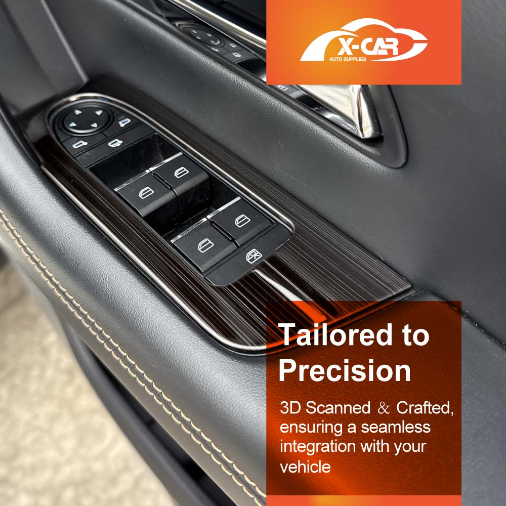 Power Window Control Switch Panel Trim for Mazda CX-70 CX70 2024-Onwards Stainless Steel Style Decor Cover Protector