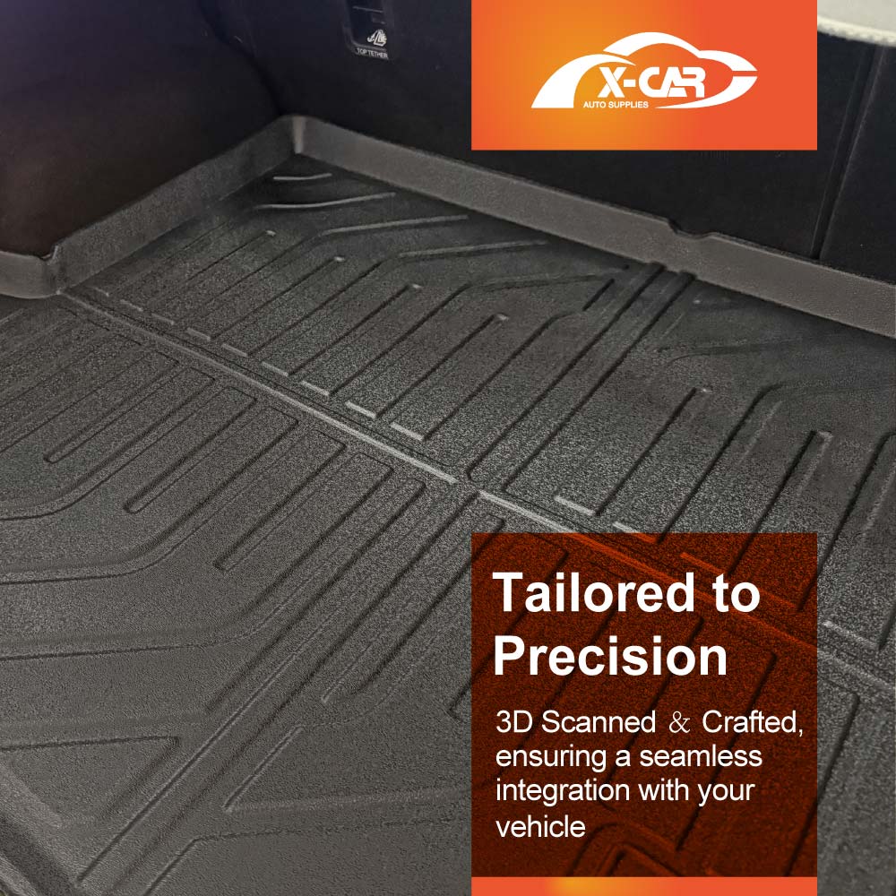 Boot Liner Kick Mats Set for Chery Tiggo 7 2025-Onwards All Weather Heavy Duty Cargo Car Trunk Back Seat Protector