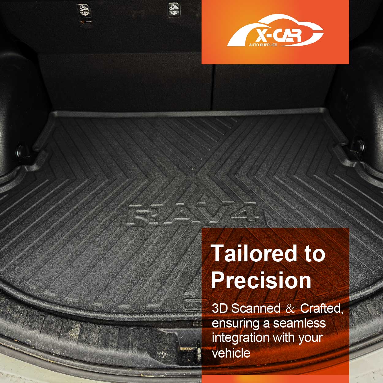 3D Floor Mats Boot Liner for Toyota RAV4 RAV 4 Space Saver 2013-2018 All Weather Heavy Duty Cargo Car Trunk Luggage Tray