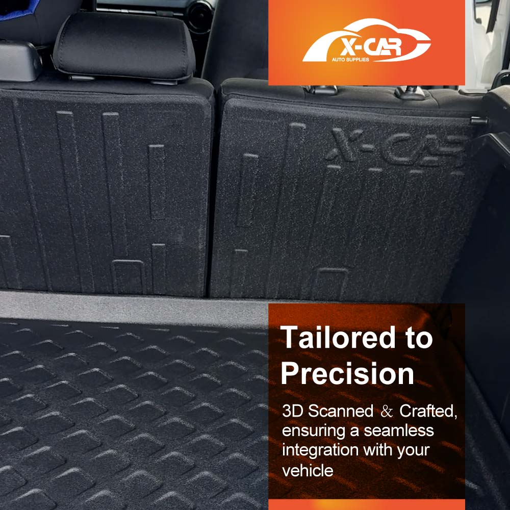 3D Floor Mats Boot Liner Set for Mazda CX-3 CX3 2015-Onwards All Weather Heavy Duty Cargo Kick Mats Back Seat Protector Cover