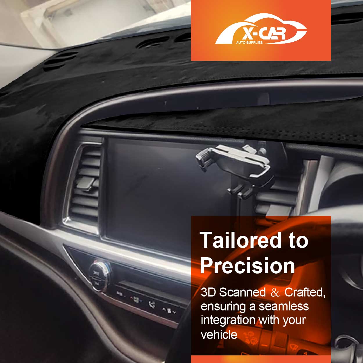 Dash Mat for Toyota Kluger 2014-2021 Non-Slip Microfiber Pad Cover Interior Accessories