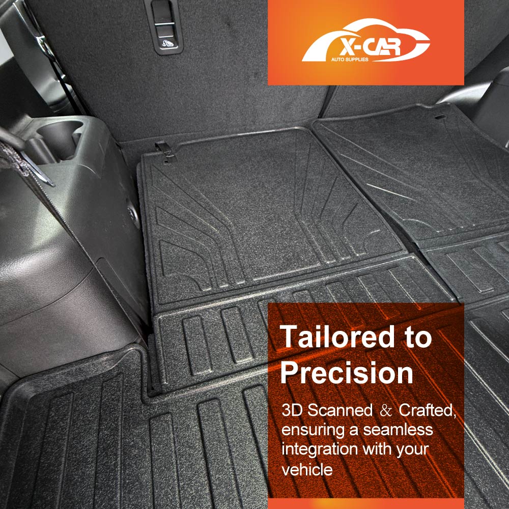 Boot Liners Kick Mats for Chery Tiggo 8 Pro Max 2024-Onwards All Weather Heavy Duty Cargo Car Trunk Back Seat Protector Set of 5