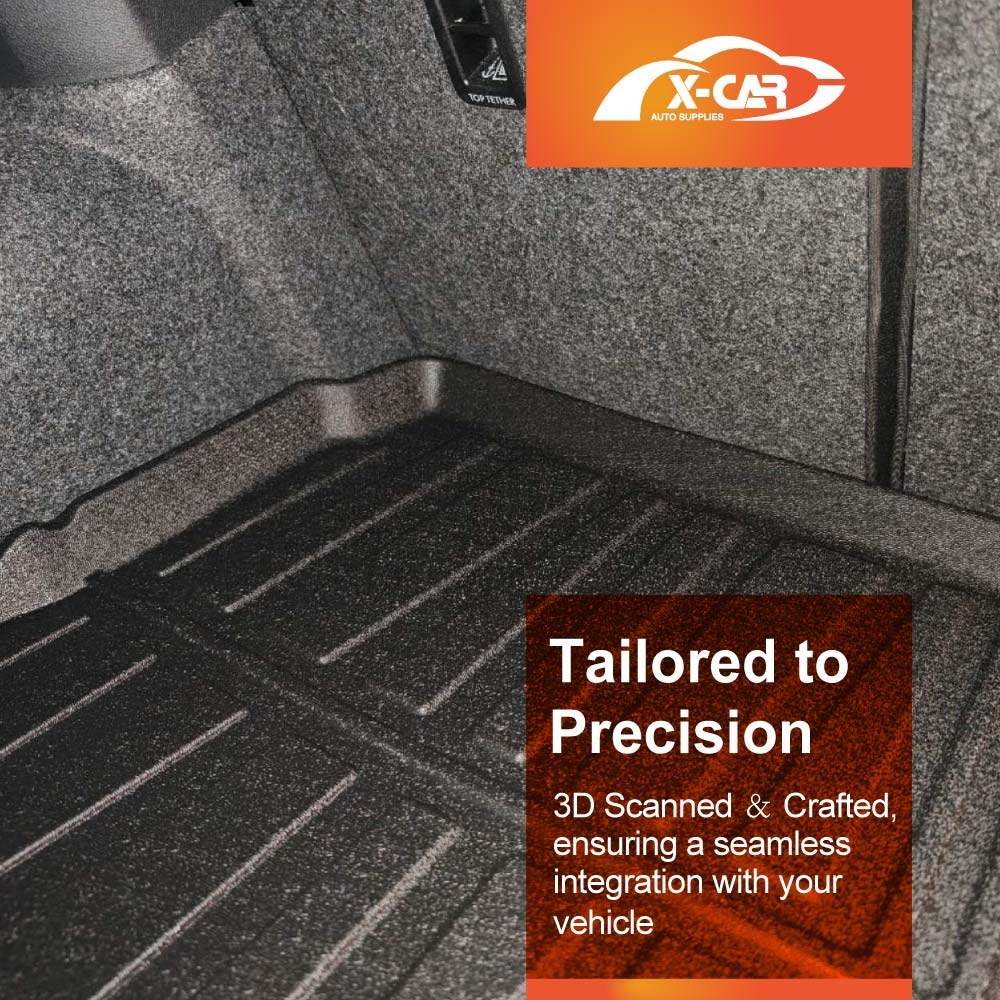 3D Floor Mats Boot Liner Set for Volkswagen Polo MK6 Hatch 2018-Onwards All Weather Heavy Duty Cargo Car Trunk Luggage Tray