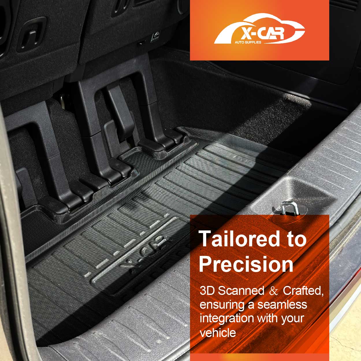 Boot Liner for Kia Carnival 2014-Onwards Heavy Duty Cargo Trunk Mat with Third Row Seats Upright