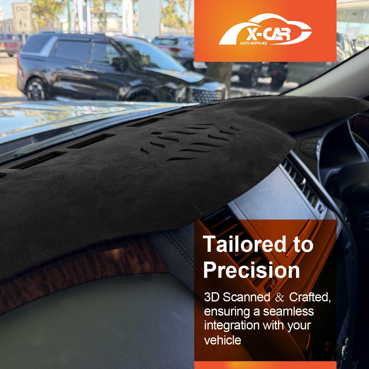 Luxury 3D Dash Mat Pad Cover Non-Slip for Nissan Patrol 2012-2024 Y62 Series Microfiber Leather