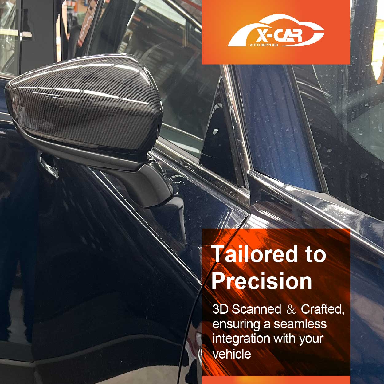 Rear View Mirror Trim Cover for Mazda CX-60 CX60 2023-Onwards Exterior Accessories Side Mirror Cap Carbon Fiber Style