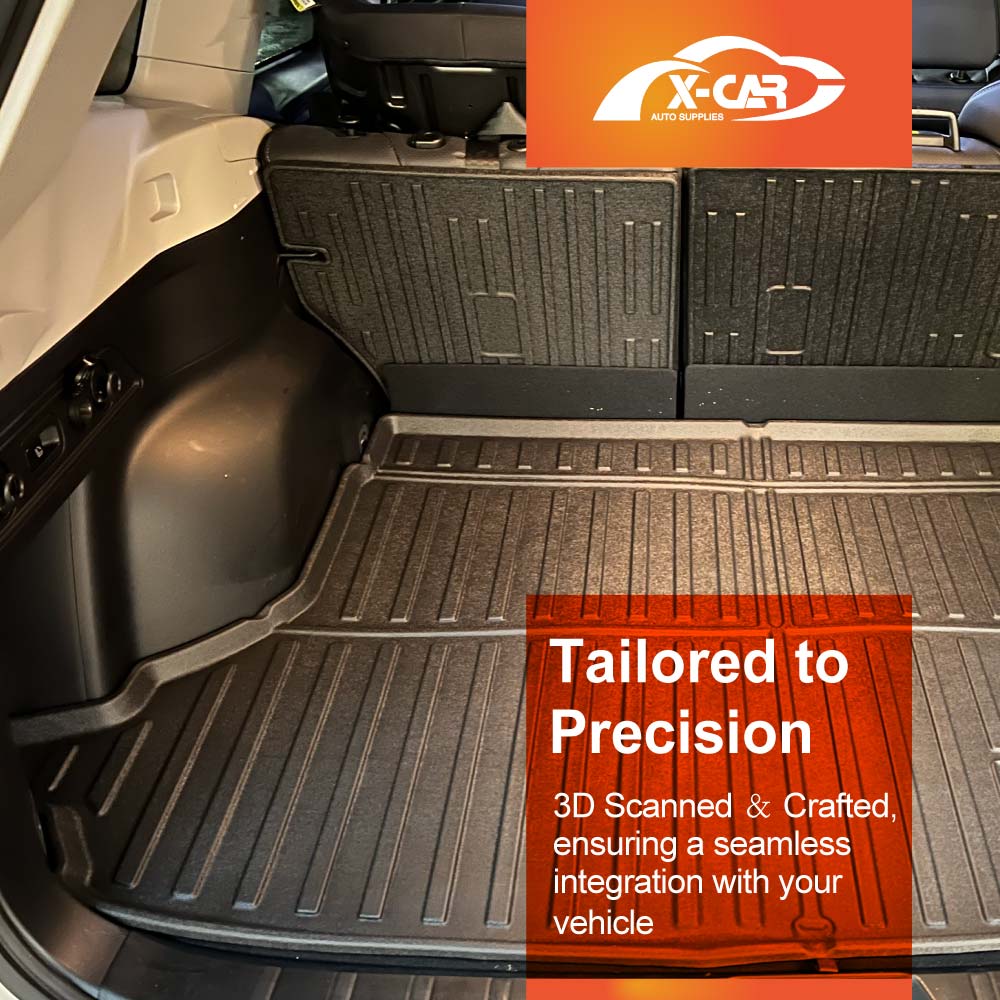 Floor Mats Boot Liner Set for Subaru Forester 5th Gen 2018-2025 With Subwoofer All Weather Heavy Duty Cargo Kick Mats Back Seat Protector Cover