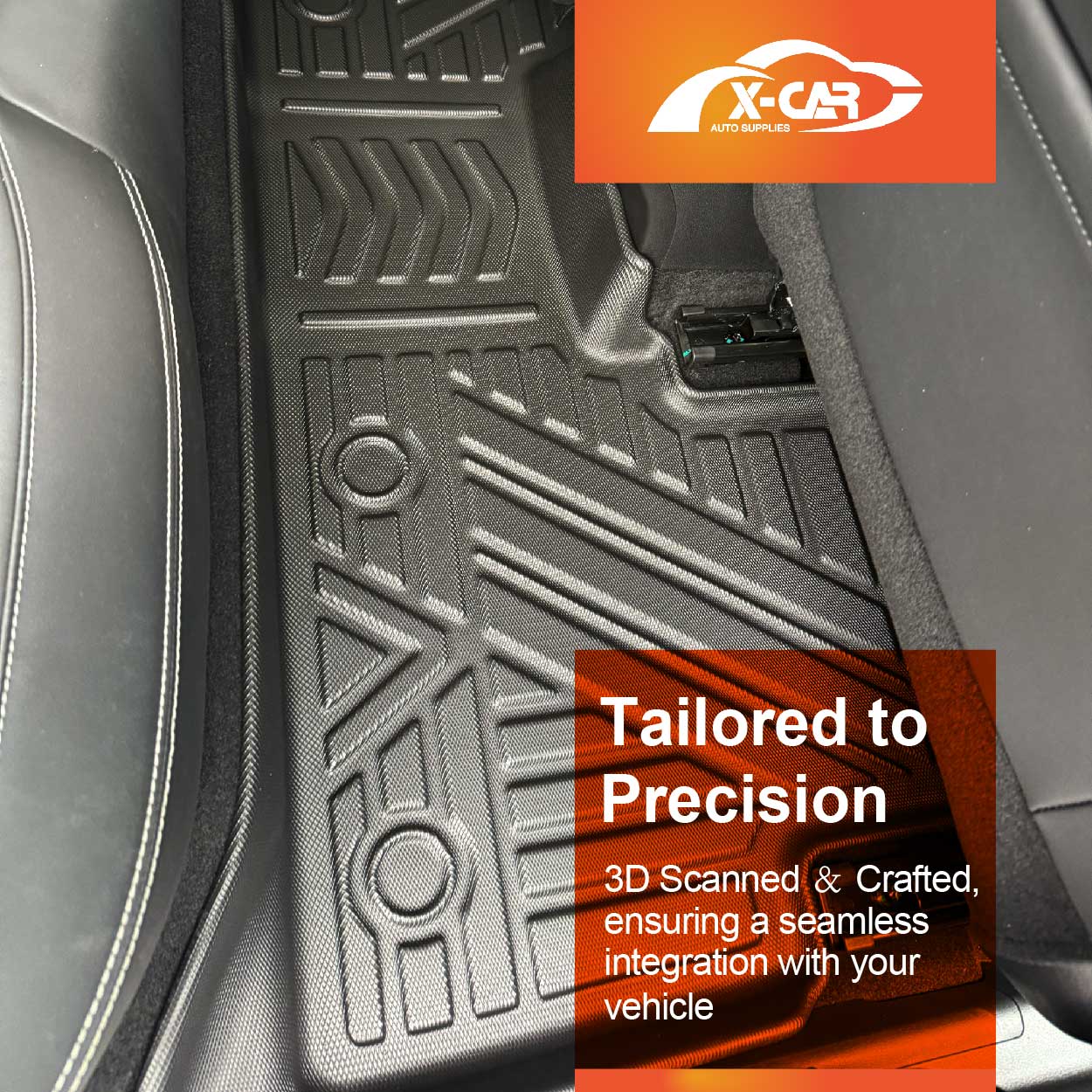 Floor Mats Boot Liner Set for GWM Haval Jolion 2024-Onwards All Weather Cargo Kick Mats Back Seat Protector Cover With Upper Boot Level