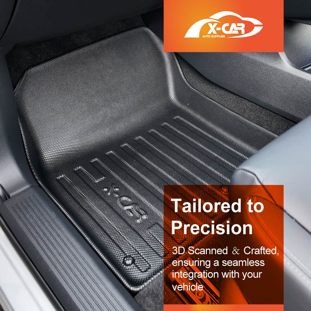 3D Floor Mats Boot Liner Set for Nissan X-trail Xtrail T33 7 Seats 2022-Onwards All Weather Heavy Duty Cargo Car Trunk Luggage Tray