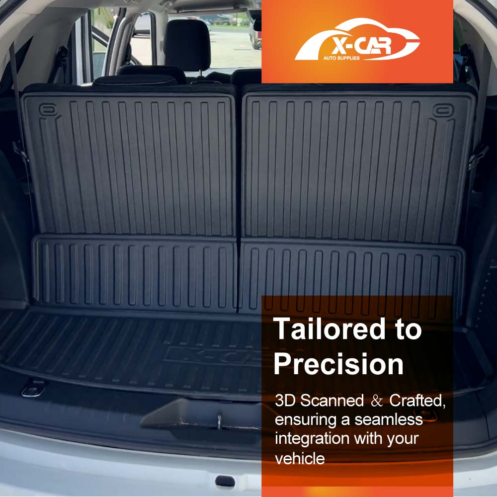 3D Floor Mats Boot Liner Set for Isuzu MU-X MUX 2022-Onwards All Weather Heavy Duty Cargo Kick Mats Back Seat Protector Cover