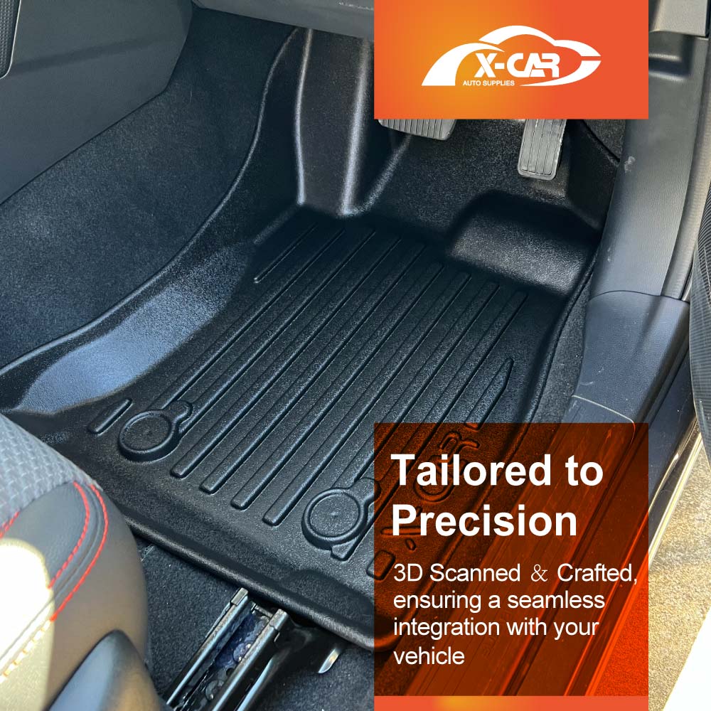 Floor Mats Boot Liner Set for Subaru Forester 5th Gen 2018-2025 Without Subwoofer All Weather Heavy Duty Cargo Kick Mats Back Seat Protector Cover