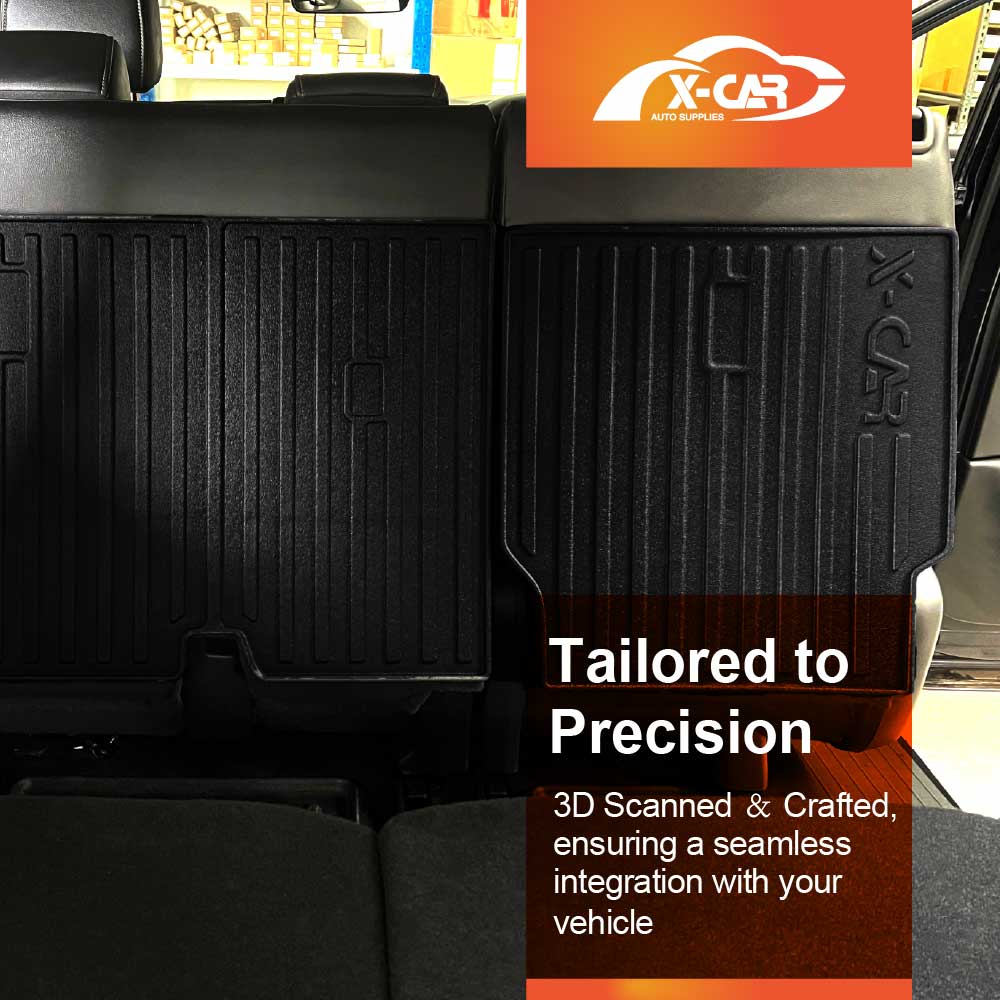 Floor Mats Boot Liner Set for Mazda CX-90 CX90 2023-Onwards All Weather Heavy Duty Cargo Kick Mats Back Seat Protector Cover