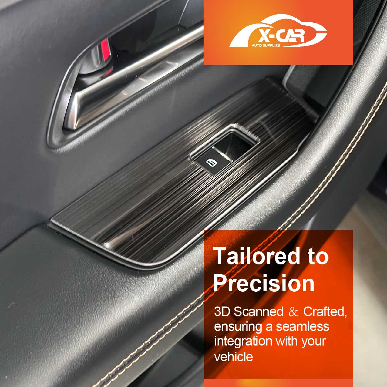 Power Window Control Switch Panel Trim for Mazda CX-80 CX80 2024-Onwards Stainless Steel Style Decor Cover Protector