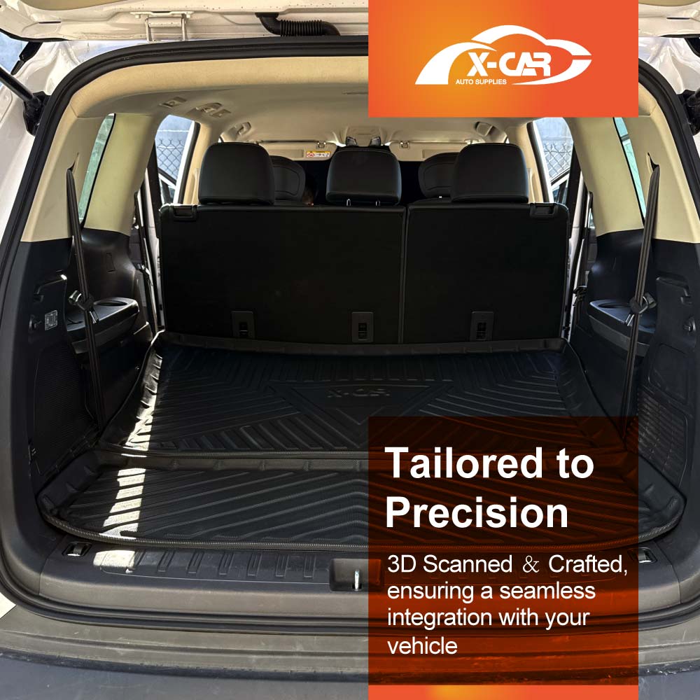 3D Floor Mats Boot Liner for LDV D90 2017-2024 All Weather Heavy Duty Cargo Car Trunk Luggage Tray