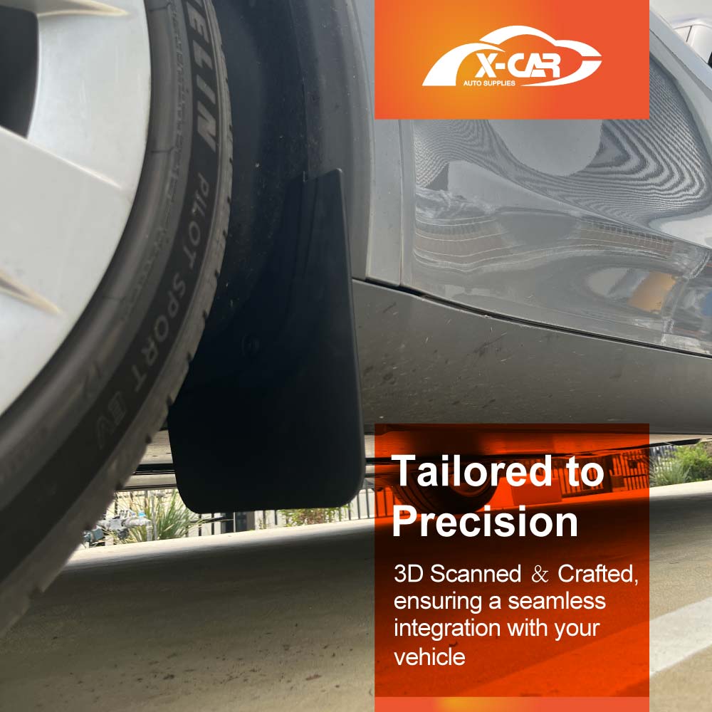 Mud Flaps Splash Guards for Tesla Model Y Juniper 2025-Onwards Long Edge Mudguard Fender Front and Rear Set of 4