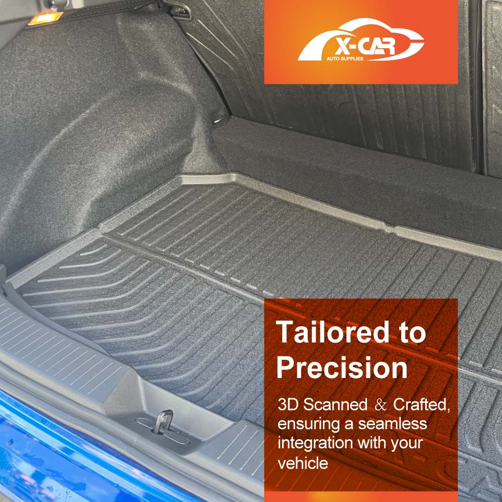 3D Floor Mats Boot Liner Set for Nissan QASHQAI J12 Series 2022-Onwards All Weather Heavy Duty Cargo Kick Mats Back Seat Protector Cover