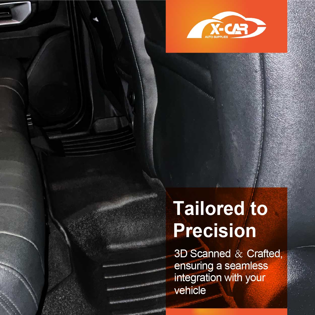 Front Rear Floor Mats for Ford Everest 2022-Onwards All Weather Heavy Duty TPE Cargo Car Trunk Luggage Tray