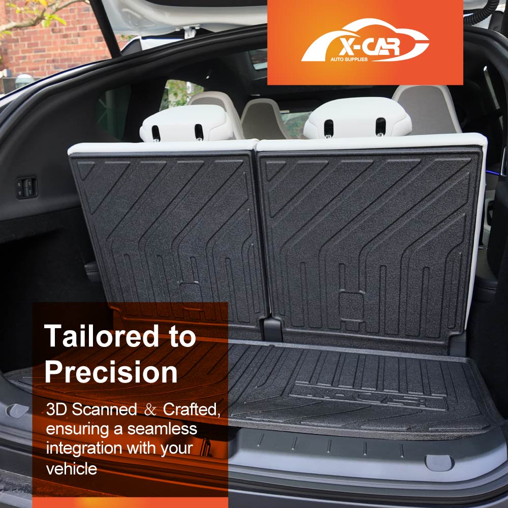Floor Mats Boot Liners Set for Tesla Model Y L 6-Seat 2026-Onwards All Weather Front Toolbox Cargo Car Trunk Cover Luggage Tray