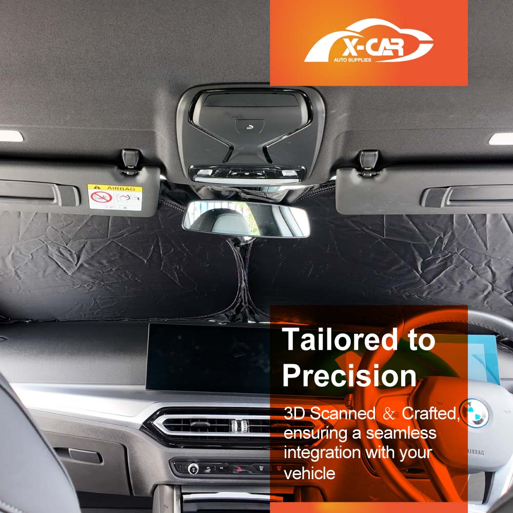 WindScreen Sun Shade for BMW i4 2022-Onwards Blocks UV Rays Sun Visor Protector Foldable Sunshade