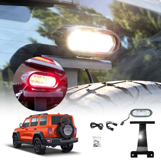 Tailgate Spare Tire High-Mounted Light for GWM Tank 300 2023-2025 Special Warning Brake Reverse Light Lamp LED with Bracket Off-road Modification