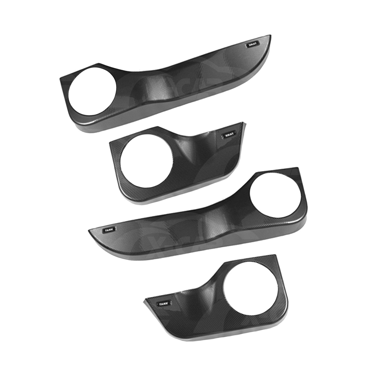 Anti Kick Car Door Panel For GWM Tank 300 Tank300 2023-Onwards Protective Side Edge Protector Cover Guard Carbon Fibre Style