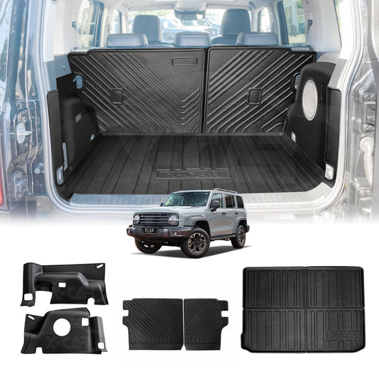 Boot Liner Kick Mats for GWM Tank 300 Tank300 Hybrid 2023-Onwards All Weather Heavy Duty Cargo Car Seat Side Trunk Protector