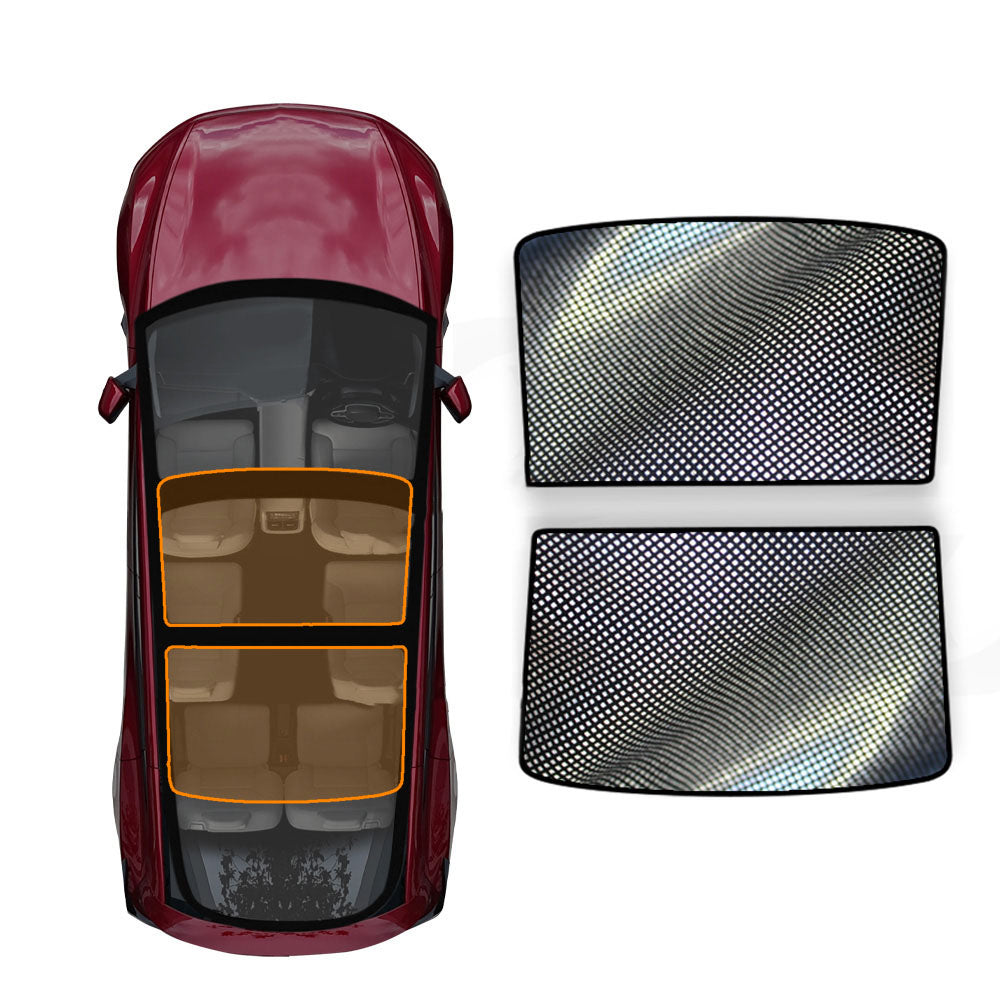 Glass Roof Sunshade Mesh for Tesla Model Y L 6-Seat 2026-Onwards Sunroof Sun Blind Shade UV Heat Insulation Film (Black)