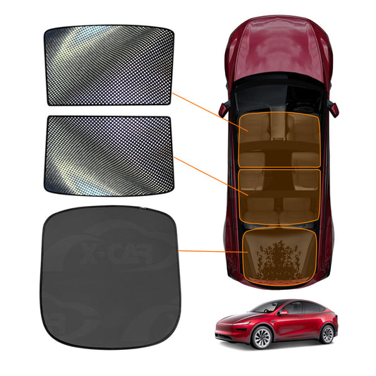 Rear Windscreen Glass Roof Sunshades for Tesla Model Y L 6-Seat 2026-Onwards Black Sunroof UV Heat Protection Mesh Sun Blind