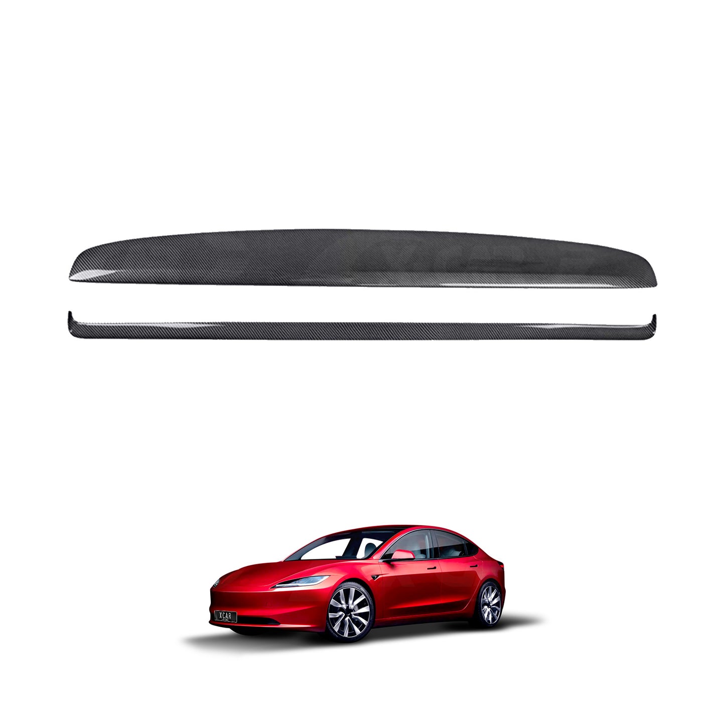 Dashboard Cover Trim Set for Tesla Model 3 Highland 2023-Onwards Carbon Fiber Style Dash Wrap Cap Panel Interior Accessories